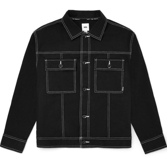 vans black denim jacket